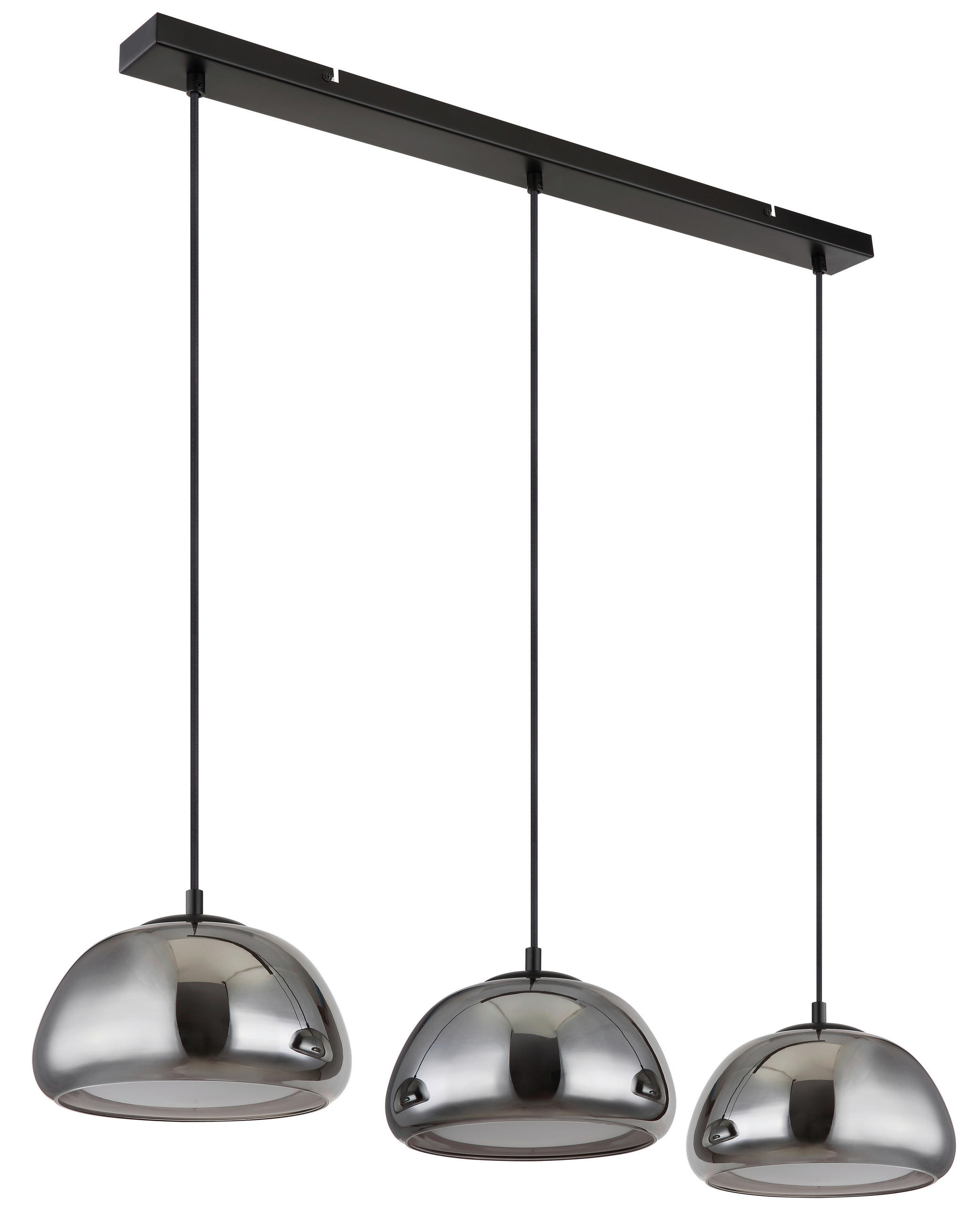 VISEČA SVETILKA 95/25/120 cm E14 - črna/svetlo siva, Trend, kovina/steklo (95/25/120cm)
