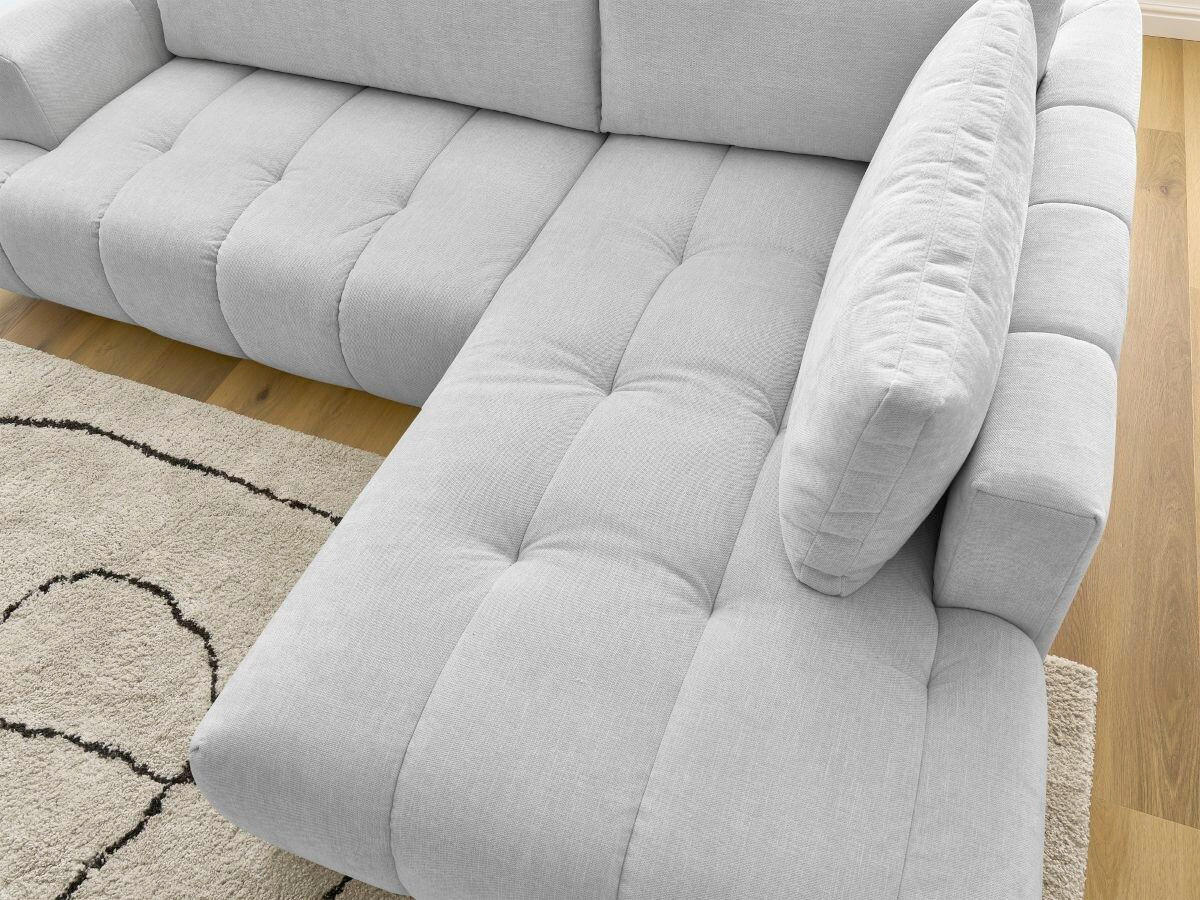 ECKSCHLAFSOFA FUJI Leinenoptik Hellgrau  inkl.  - Hellgrau/Schwarz, MODERN, Kunststoff/Textil (282/204cm)