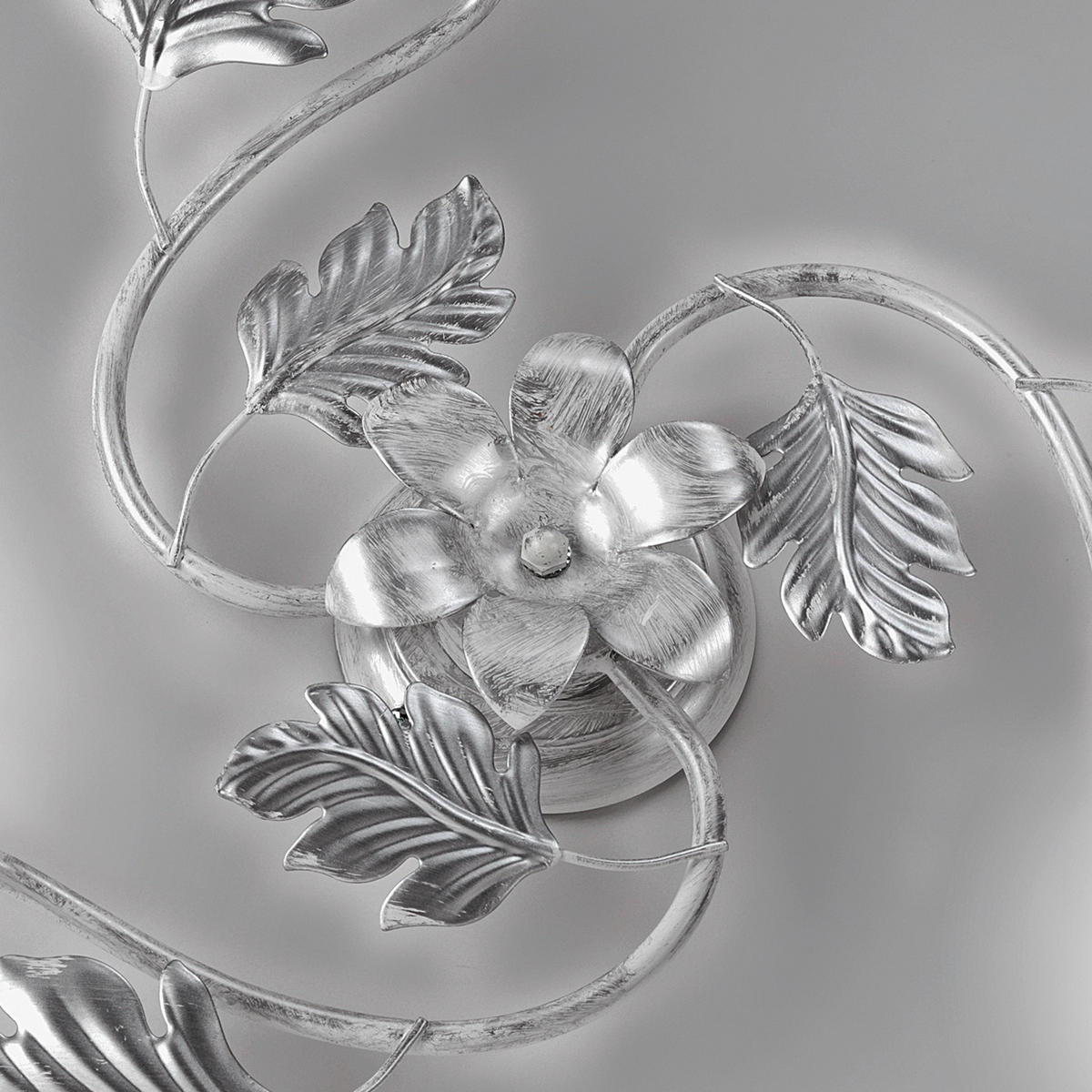 DECKENLEUCHTE 60/20 cm   - Silberfarben/Weiß, KONVENTIONELL, Glas/Metall (60/20cm)