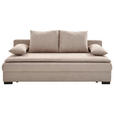 SCHLAFSOFA in Webstoff Beige  - Beige/Schwarz, KONVENTIONELL, Kunststoff/Textil (207/74-94/90cm) - Venda