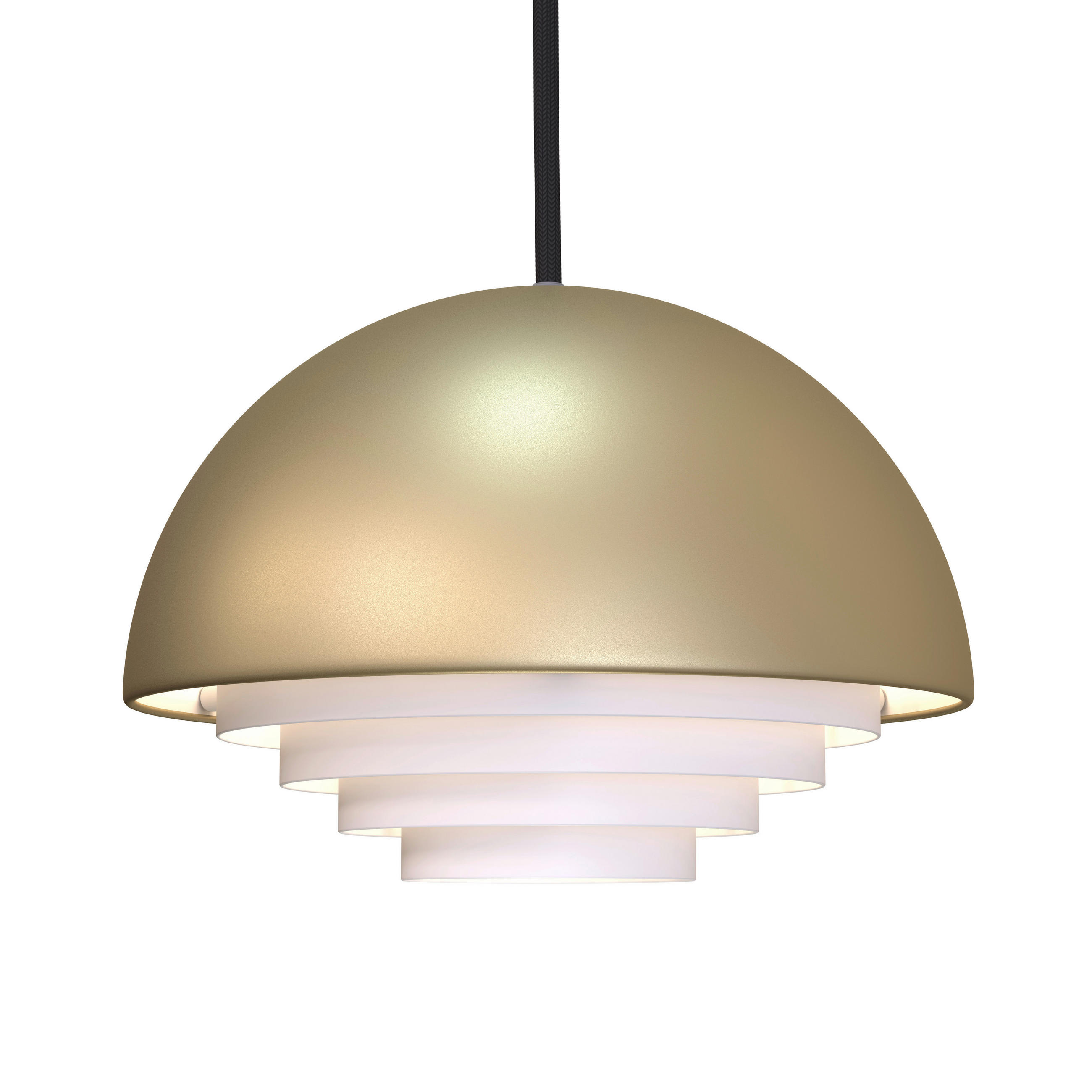 HÄNGLAMPA Motown 24,5/36 cm  - mässingsfärgad, Design, metall (24,5/36cm) - Belid