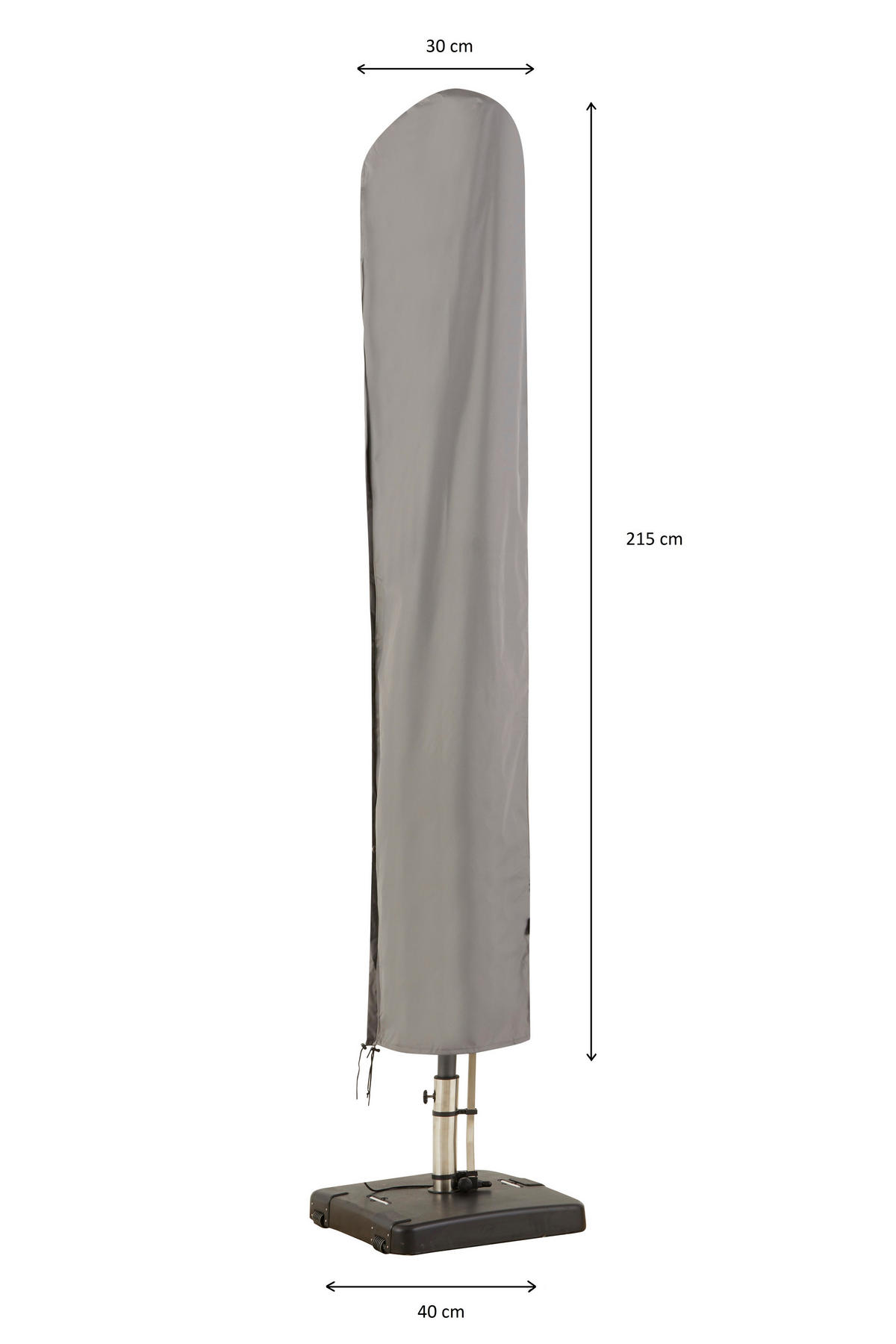 SCHUTZHÜLLE  - Grau, Basics, Kunststoff (40/215cm)