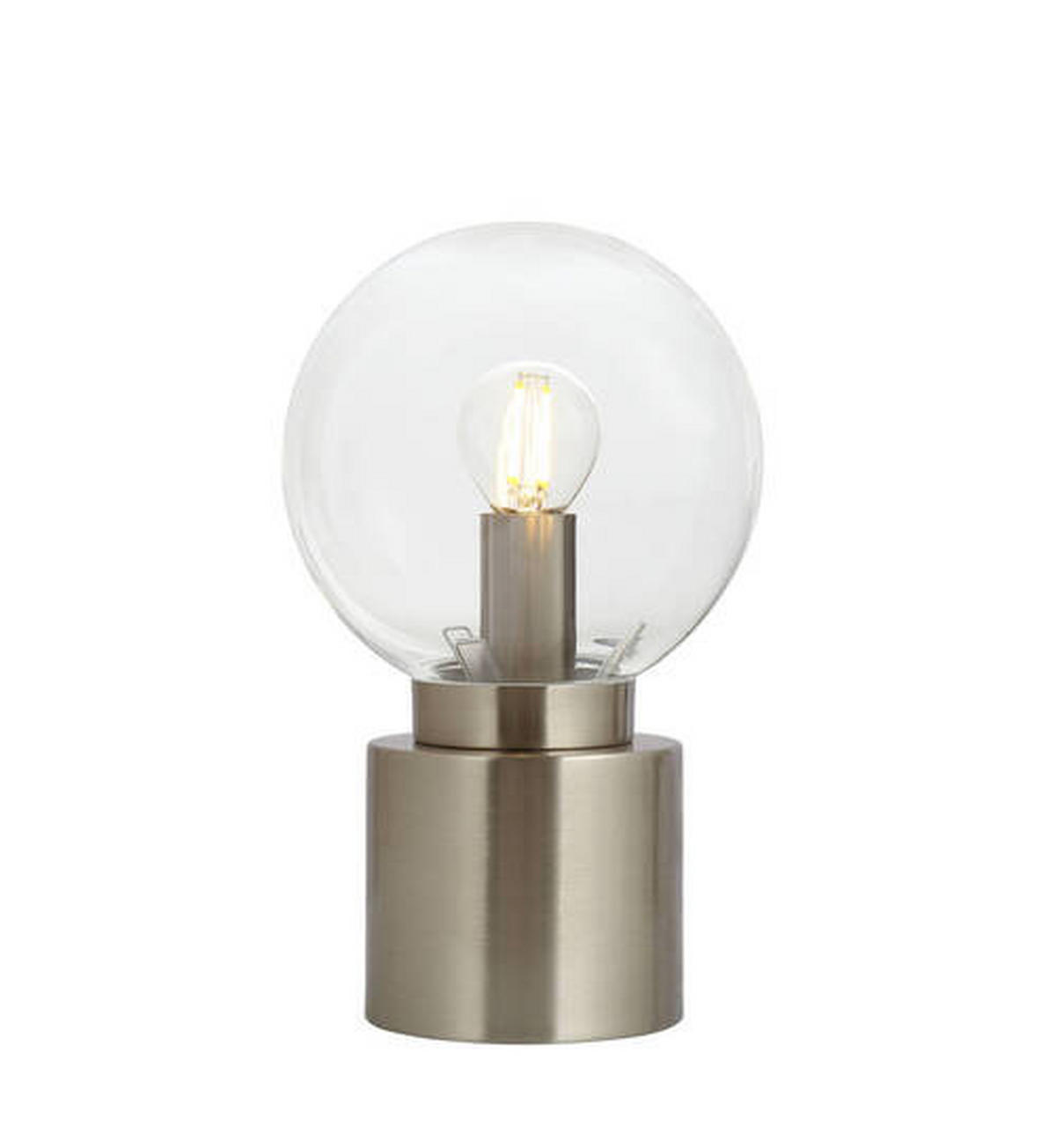 BORDSLAMPA 15/24,5 cm   - opal/nickelfärgad, Design, metall/glas (15/24,5cm) - Globo