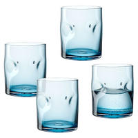 TRINKGLAS 300 ml 4-teilig  - Blau, Basics, Glas (7,5/9/7,5cm) - Leonardo