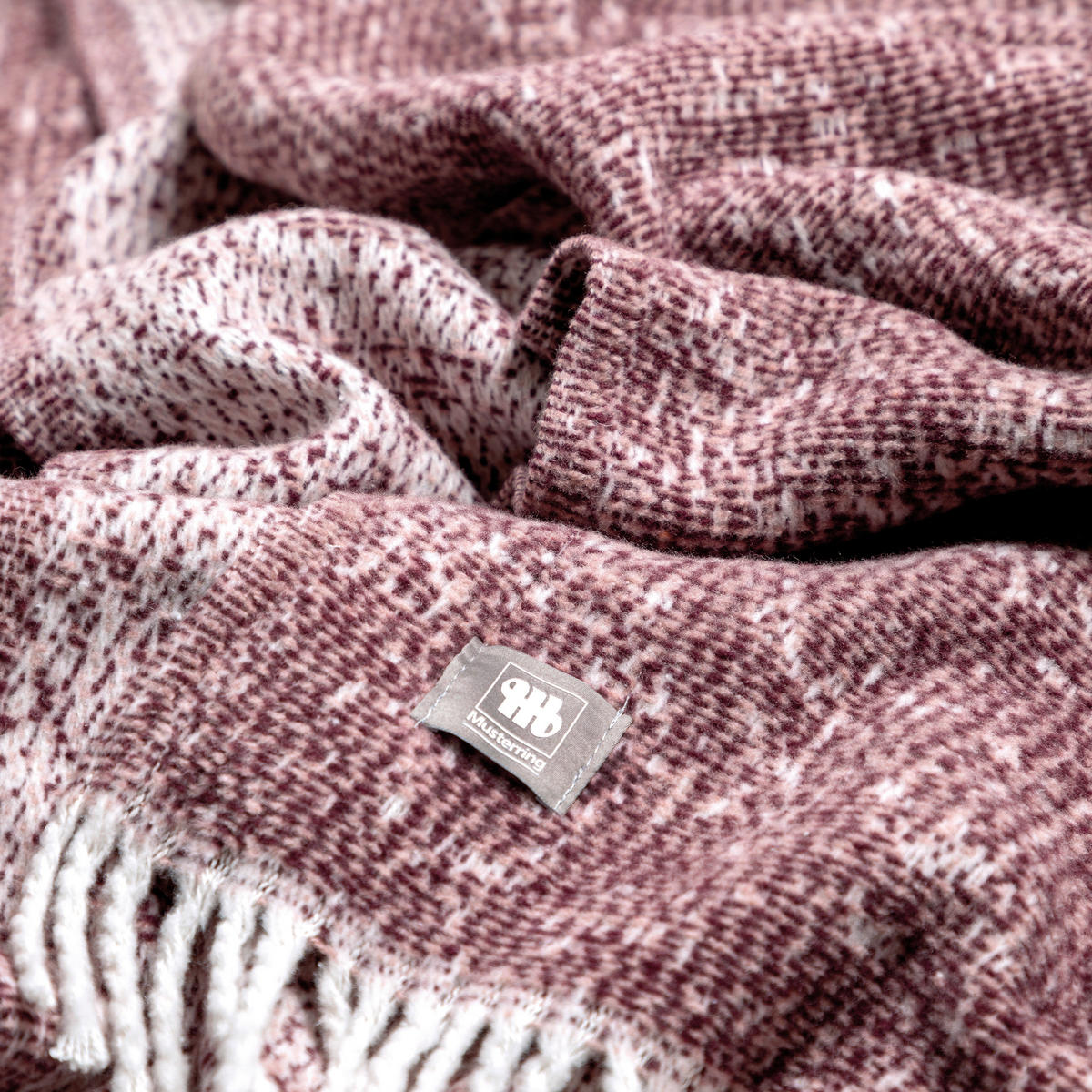 PLAID MR-EASE 140/200 cm  - Bordeaux/Dunkelrosa, Design, Textil (140/200cm) - Musterring