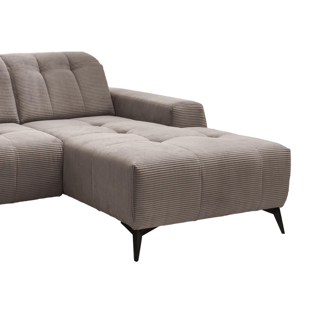 Thumbnail - Livetastic Ecksofa, Graubraun, Textil, Uni, 4-Sitzer, L-Form, 258x180 cm, Made in EU, Typenauswahl, Stoffauswahl, seiten...