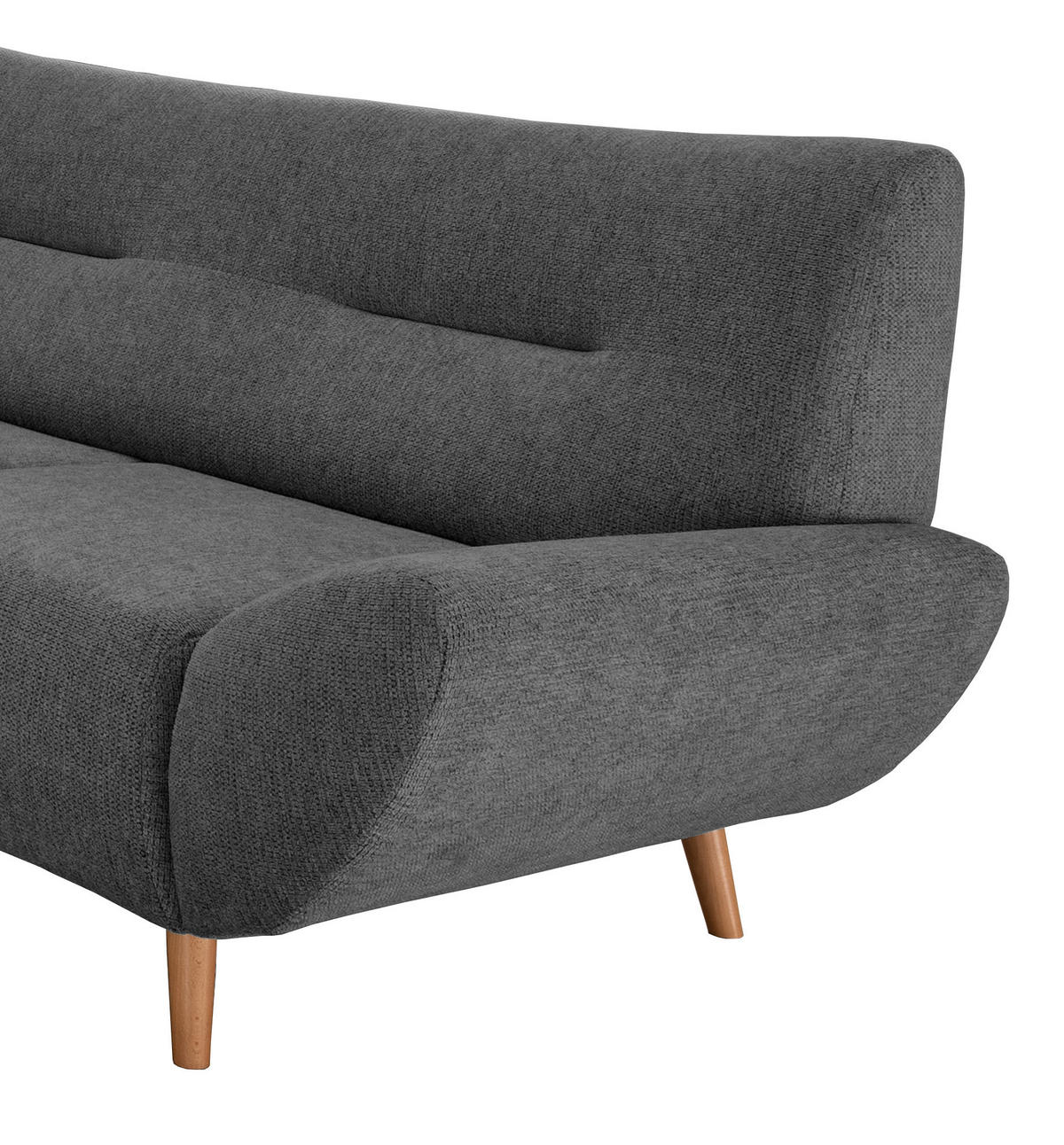 2-SITZER-SOFA Chenille Anthrazit  - Wildeiche/Anthrazit, MODERN, Holz/Textil (173/81/90cm) - MID.YOU