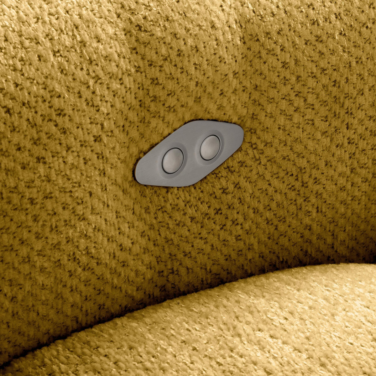 ECKSOFA  Webstoff Senfgelb  - Senfgelb/Schwarz, Design, Kunststoff/Textil (274/177cm) - Livetastic