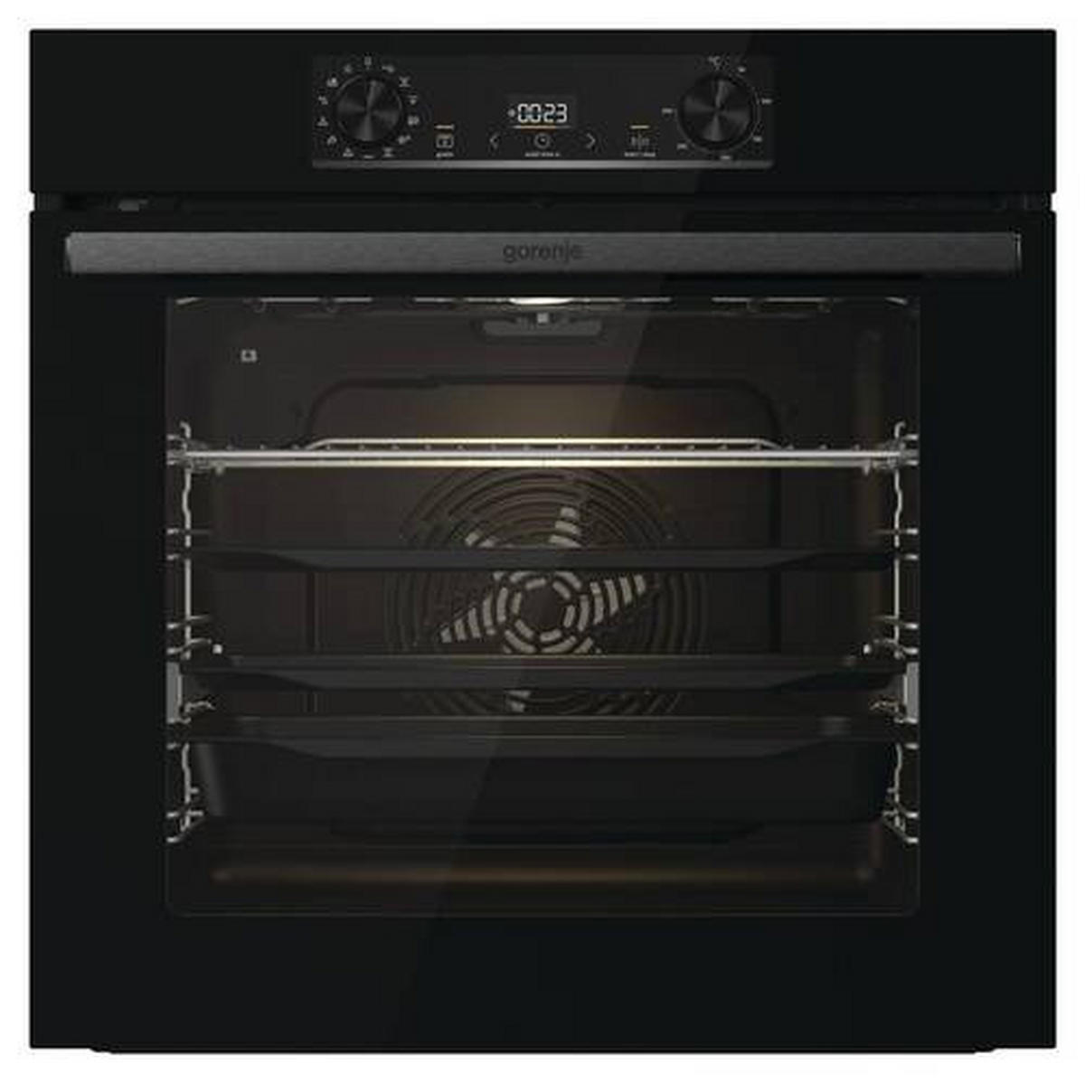 BACKOFENSET Black Pepper PSCB  - Schwarz, Basics, Glas/Metall (59,5/59,5/56,4cm) - Gorenje