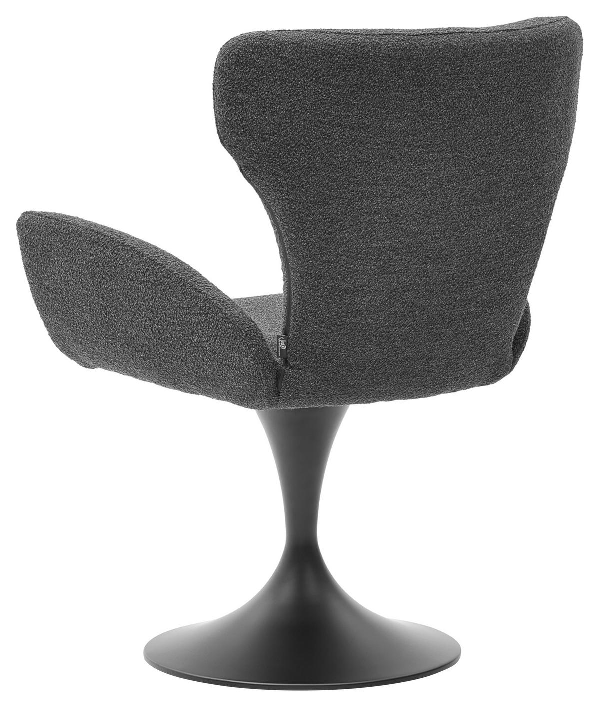 ARMLEHNSTUHL  in Bouclé  - Schwarz, Design, Textil/Metall (65/93/68cm) - Musterring