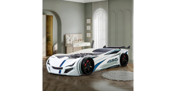 AUSZIEHBETT 90/200 cm  in Weiß  - Schwarz/Braun, KONVENTIONELL, Holz/Holzwerkstoff (90/200cm) - Xora