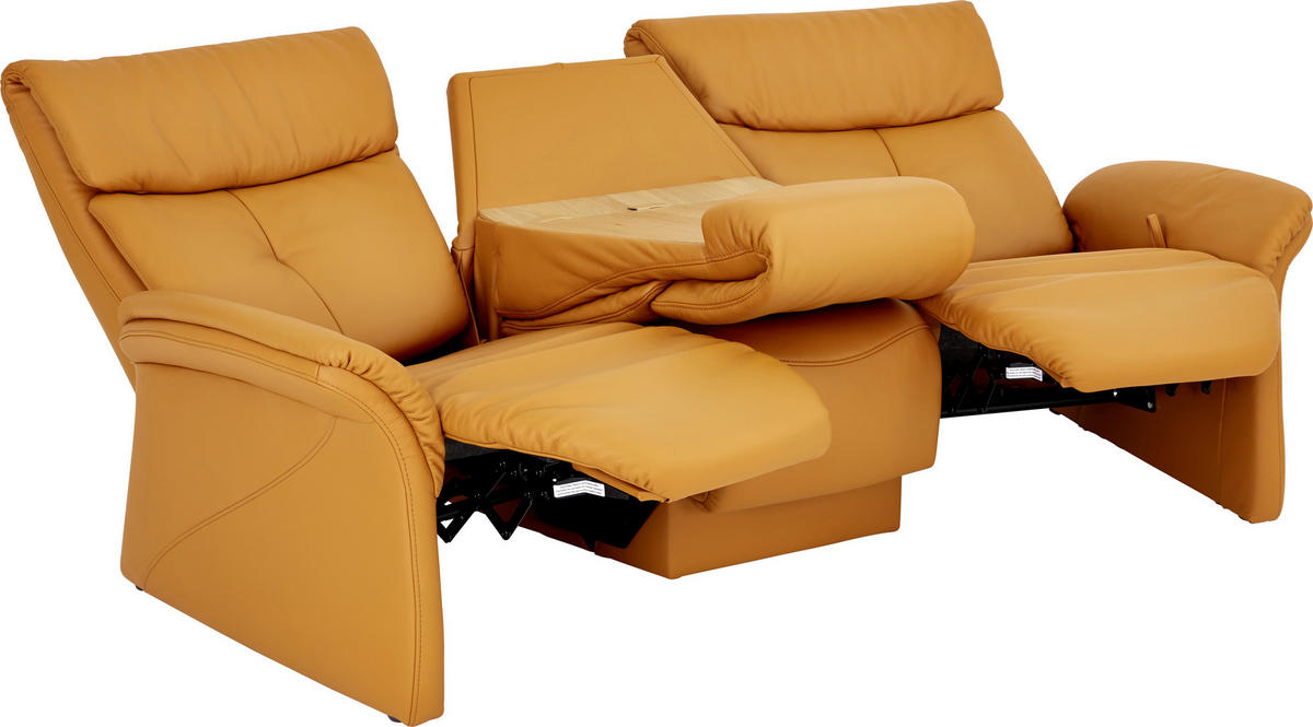 TRAPEZSOFA in Echtleder Gelb  - Gelb, Konventionell, Leder (208/107/103cm) - Himolla Komfortklass
