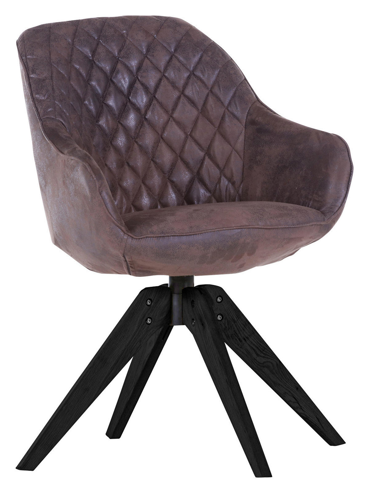 STOLIČKA S PODRÚČKAMI, mikrovlákno, čierna, tmavohnedá - čierna/tmavohnedá, Lifestyle, drevo/textil (60/83/65cm) - Landscape