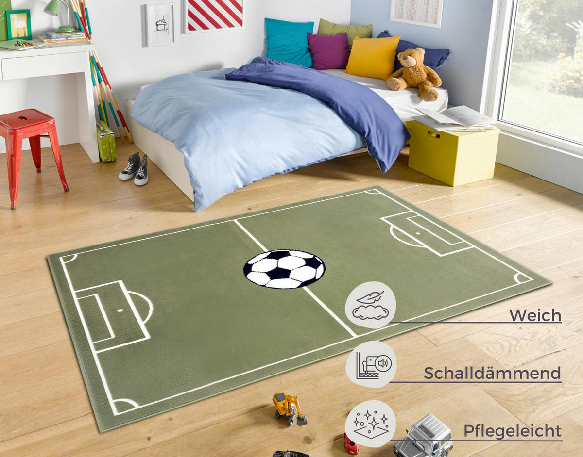 KINDERTEPPICH 80/150 cm Adventures  - Dunkelgrün, Design, Kunststoff/Textil (80/150cm)