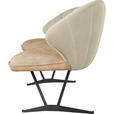 SITZBANK 182/84,5/75 cm  in Beige  - Beige/Schwarz, Design, Textil/Metall (182/84,5/75cm) - Novel