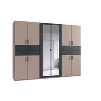 ORMAR ZA ODJEĆU  270/208/58 cm    - boje grafita/bež, Moderno, staklo/drvni materijal (270/208/58cm) - Hom`in