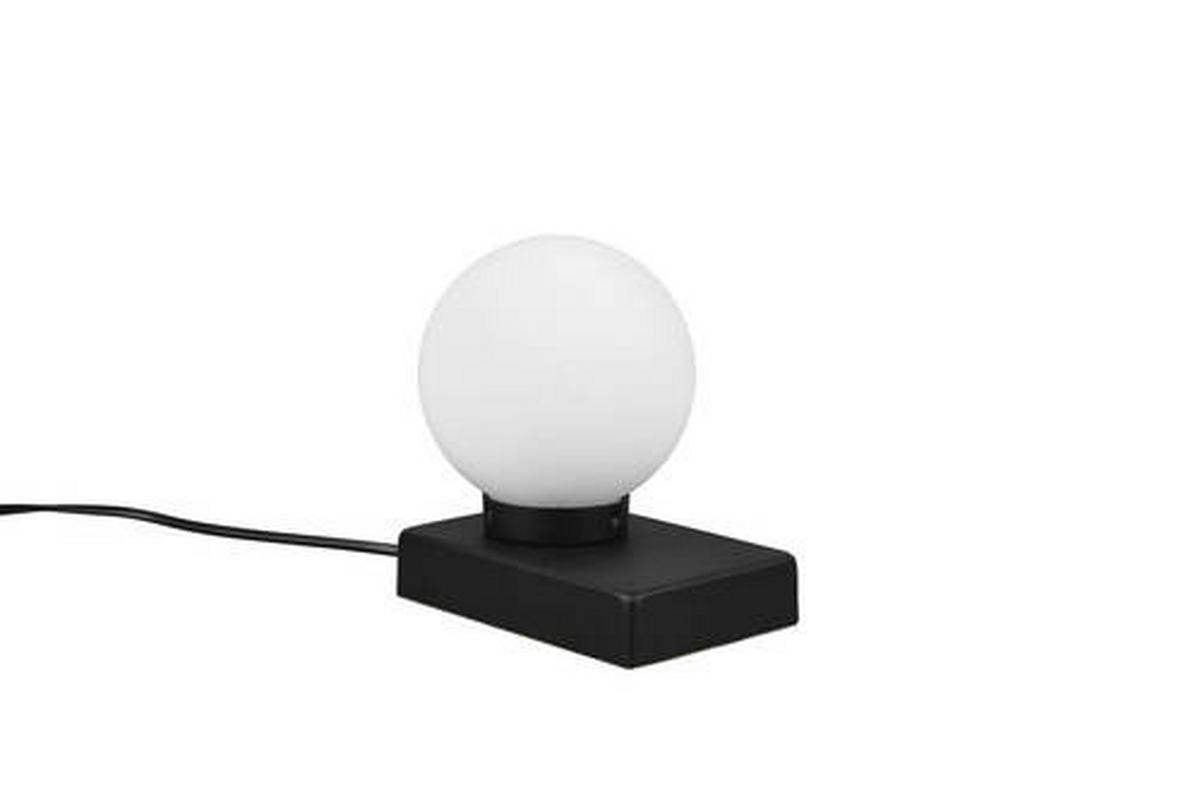 TISCHLEUCHTE   - Opal/Schwarz, Basics, Kunststoff/Metall (15,0/15,0/12,0cm) - Xora