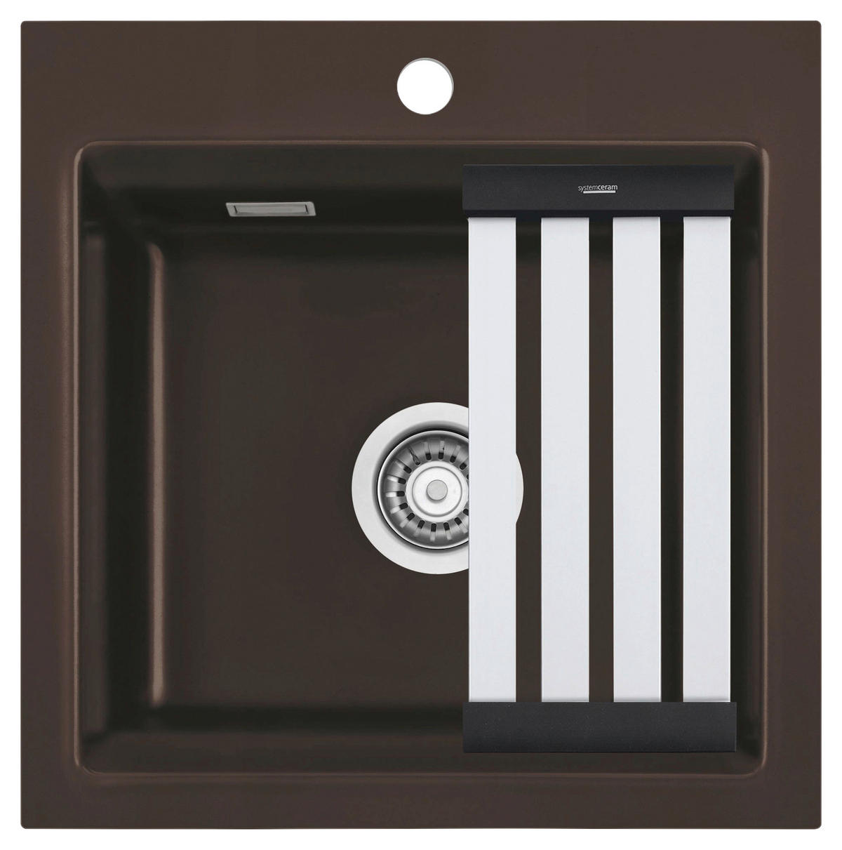 SPÜLE Kara 51 / 50030165  - Braun, Basics, Keramik (51/20/51cm) - Systemceram