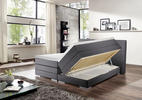 BOXSPRINGBETT 160/200 cm  in Grau  - Silberfarben/Grau, MODERN, Holzwerkstoff/Textil (160/200cm) - Livetastic