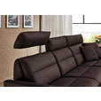 ECKSOFA in Echtleder Dunkelbraun  300/157 cm  - Dunkelbraun/Schwarz, Design, Leder/Metall (300/157cm) - Dieter Knoll