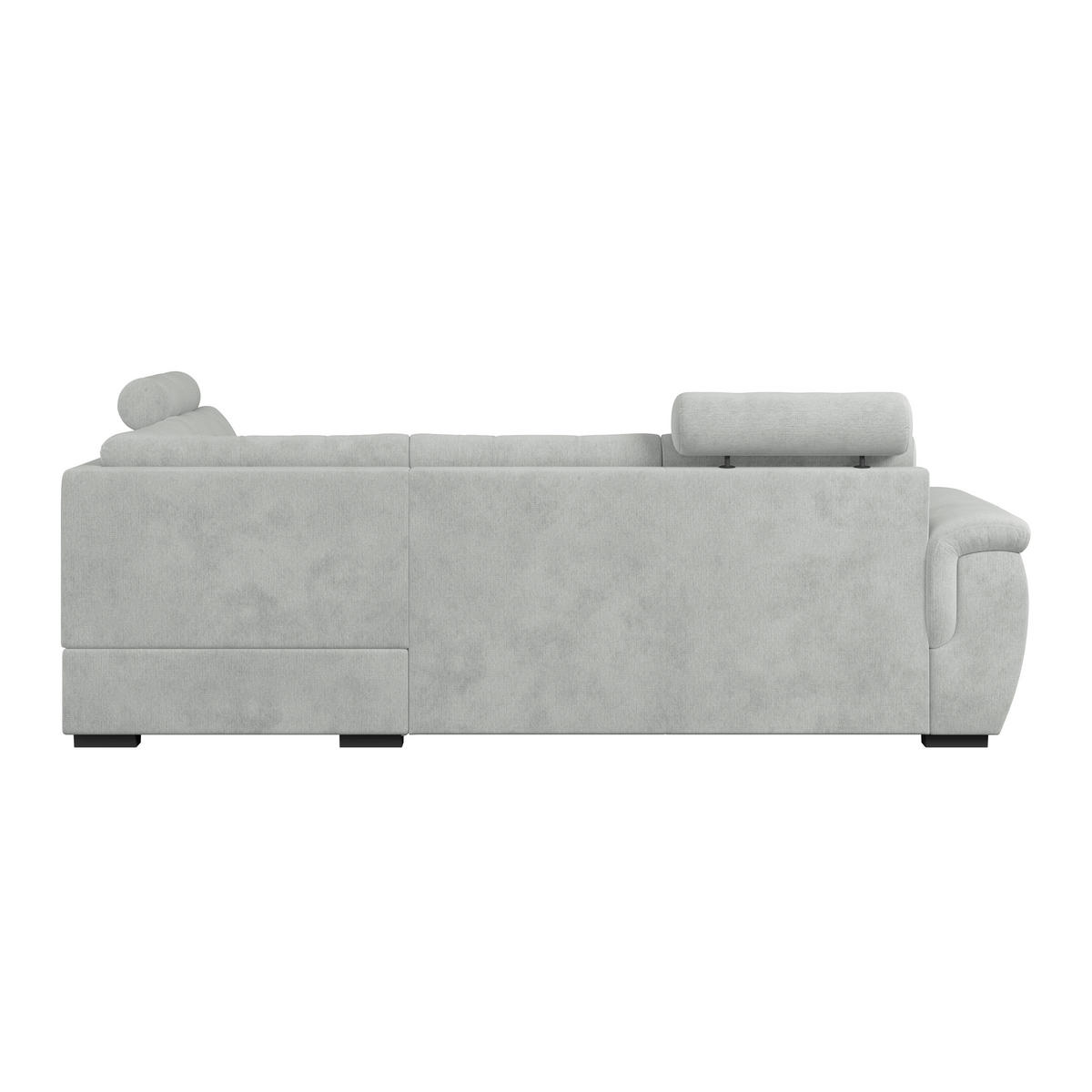ECKSOFA  Mikrofaser, Struktur Grauweiss  - Schwarz/Grauweiss, Konventionell, Kunststoff/Textil (251/183cm) - MID.YOU