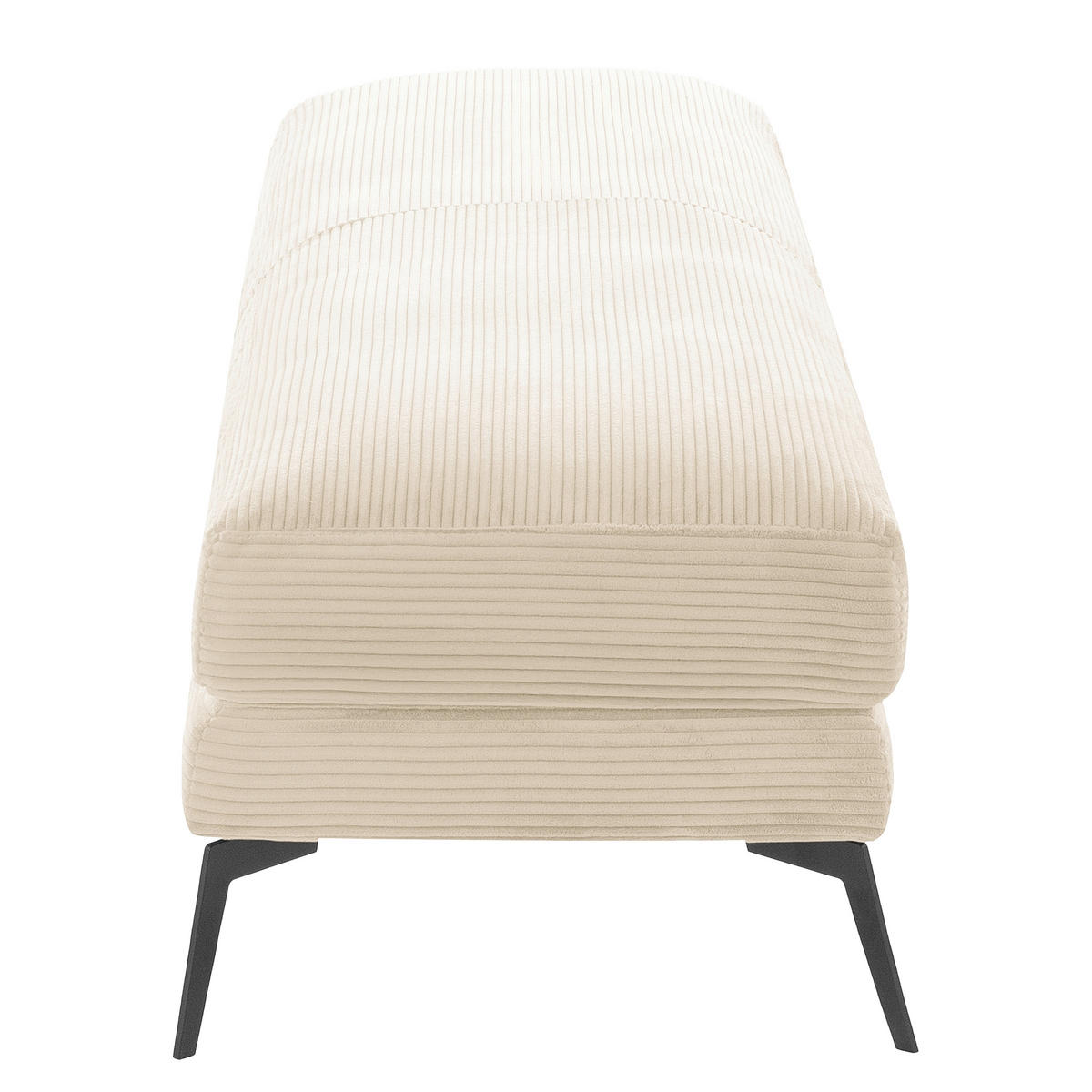 HOCKER BERLIN Cord Creme  - Creme/Schwarz, Design, Textil/Metall (163/46/62cm) - Livetastic