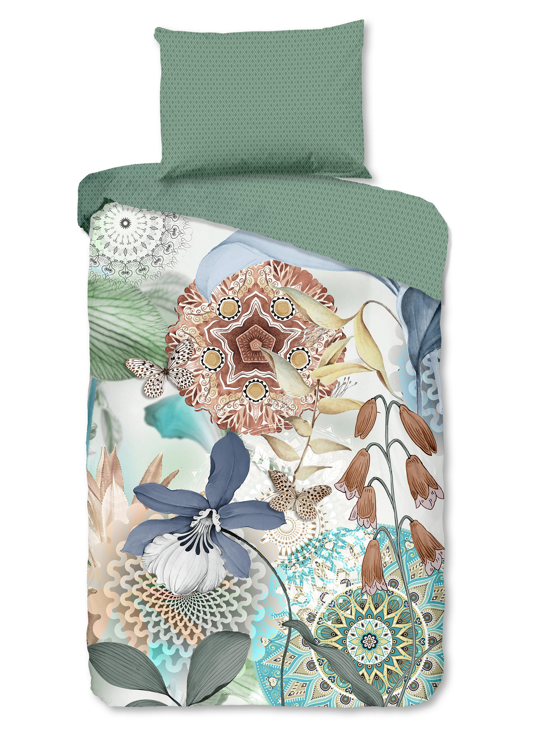 BETTWÄSCHE HIP Satin 140/200 cm  - Multicolor/Grün, Design, Textil (140/200cm)