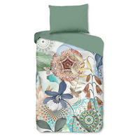 BETTWÄSCHE HIP Satin 140/200 cm  - Multicolor/Grün, Design, Textil (140/200cm)