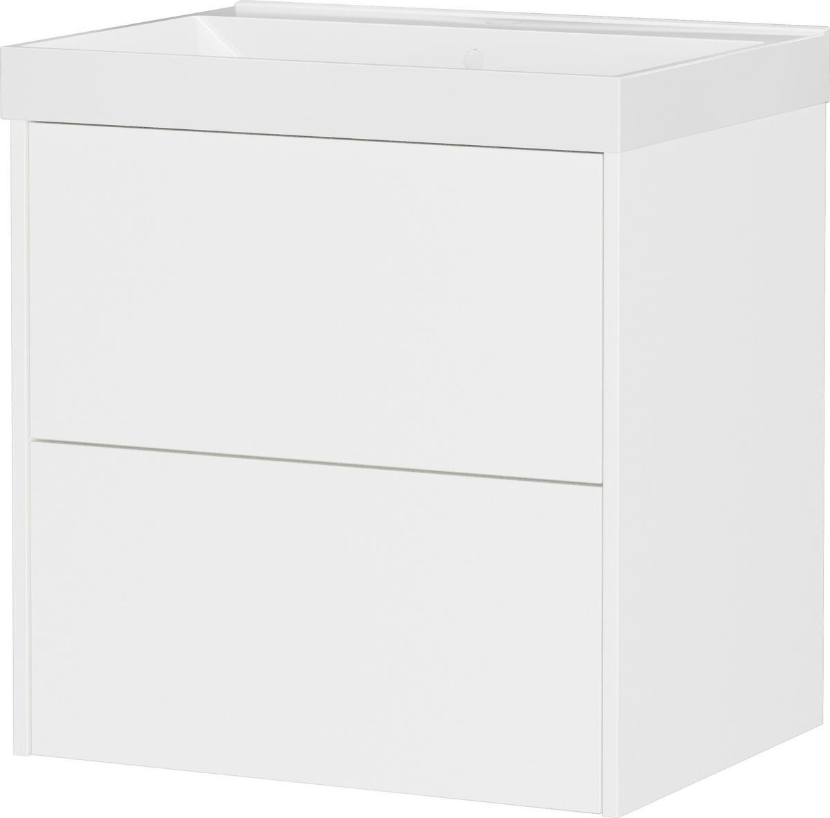 WASCHTISCHKOMBI  - Weiß, Design, Keramik/Holzwerkstoff (61/65/46cm) - Germania