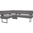 ECKBANK  in Grau  - Schwarz/Grau, Design, Textil/Metall (158/200cm) - Dieter Knoll