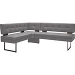 ECKBANK  in Grau  - Schwarz/Grau, Design, Textil/Metall (158/200cm) - Dieter Knoll