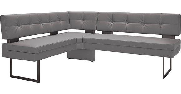ECKBANK  in Grau  - Schwarz/Grau, Design, Textil/Metall (158/200cm) - Dieter Knoll
