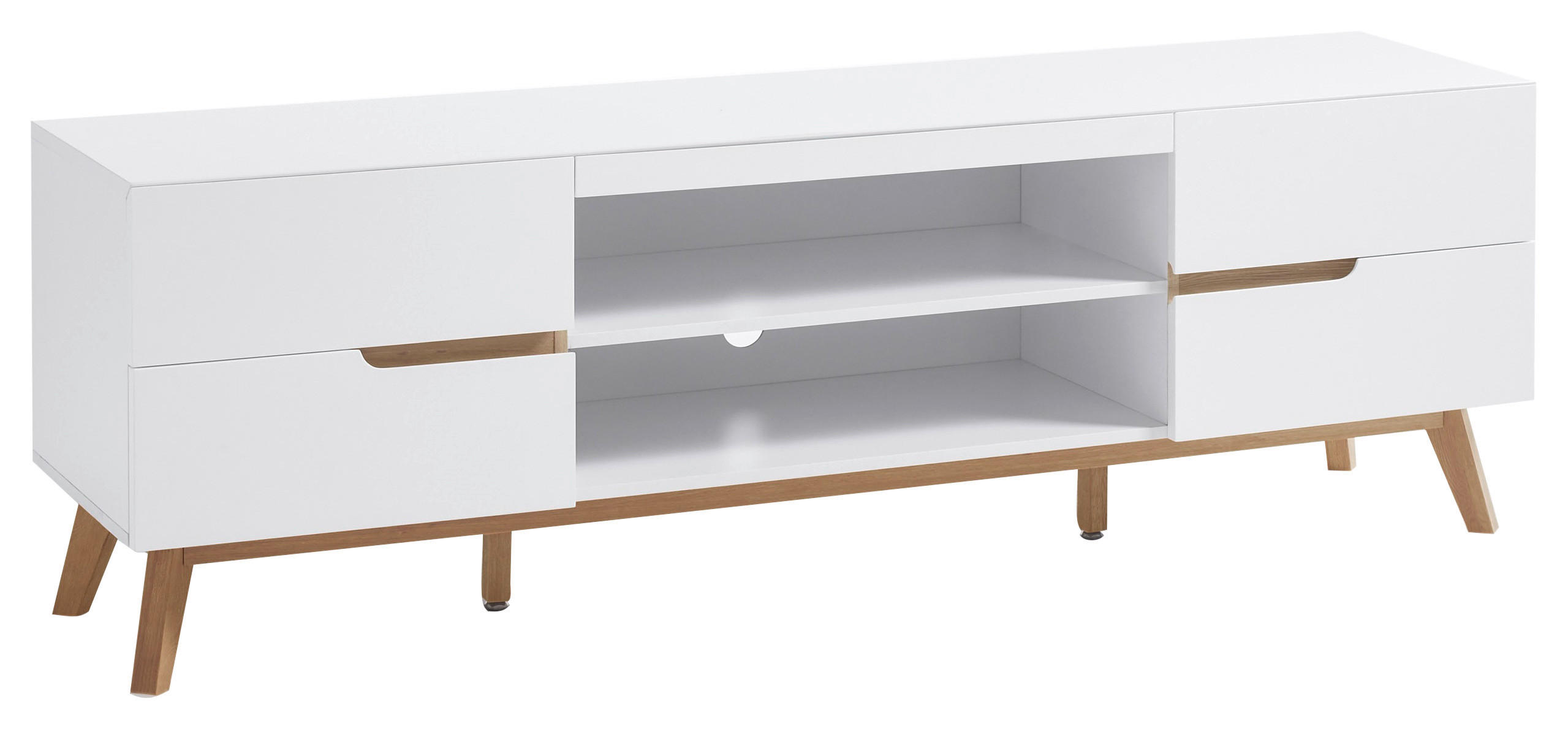 LOWBOARD 169/56/40 cm  - Eichefarben/Weiß, Design, Holz/Holzwerkstoff (169/56/40cm)