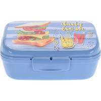 LUNCHBOX 1 l  - blå/grå, Basics, plast (16/12/7cm)