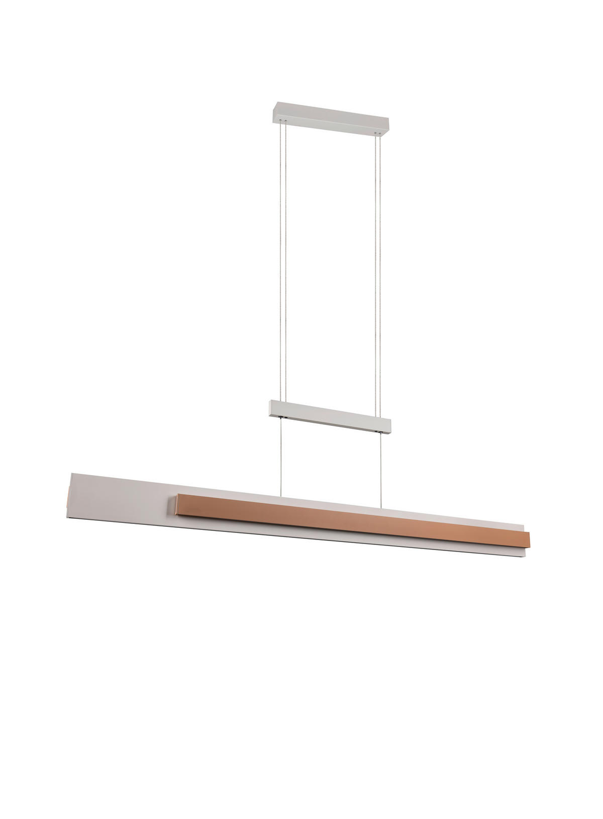 LED-PENDELLEUCHTE Rivera 190,5/174/6 cm   - Aprikose/Grau, Design, Metall (190,5/174/6cm) - Musterring