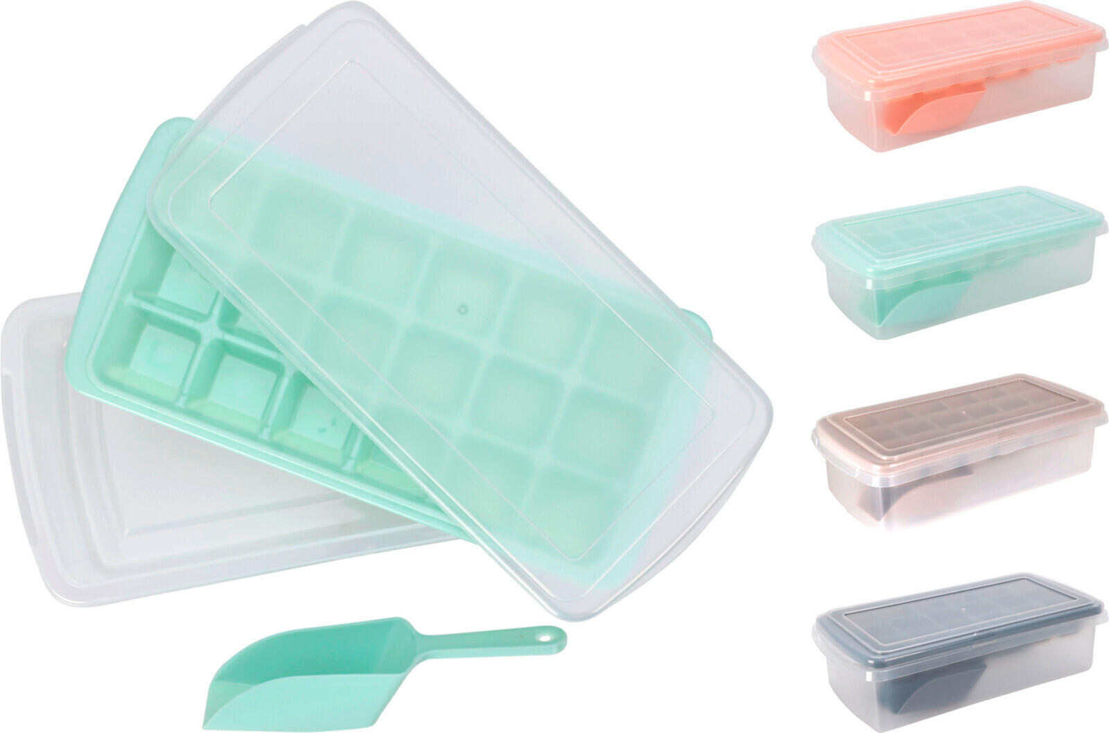 FORMA NA KOSTKY LEDU - vícebarevná, Basics, plast (7.5/27.5/13.5cm)