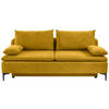 SCHLAFSOFA in Flachgewebe Gelb  - Gelb/Schwarz, Design, Textil/Metall (203/75/100cm) - MID.YOU