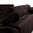 ECKSOFA in Webstoff Mokka  - Mokka, Design, Textil/Metall (235/280cm) - Hom`in