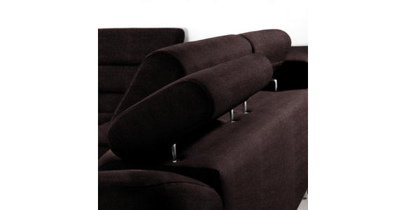 ECKSOFA in Webstoff Mokka  - Mokka, Design, Textil/Metall (235/280cm) - Hom`in