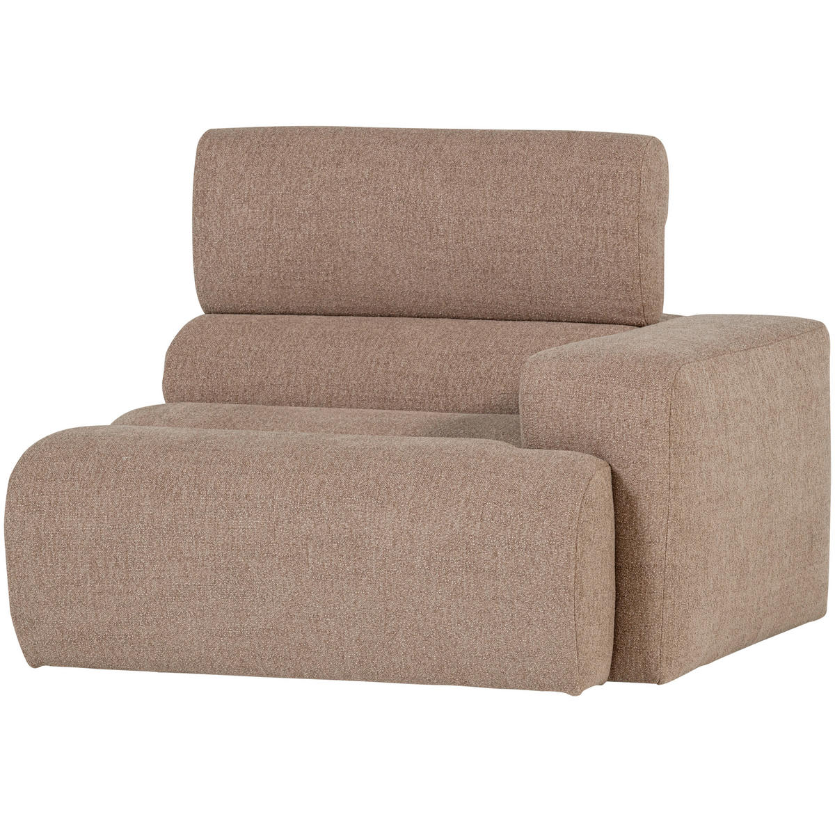 SOFAELEMENT Novi in Bouclé Taupe  - Taupe, Design, Kunststoff/Textil (113/86/109cm) - Livetastic