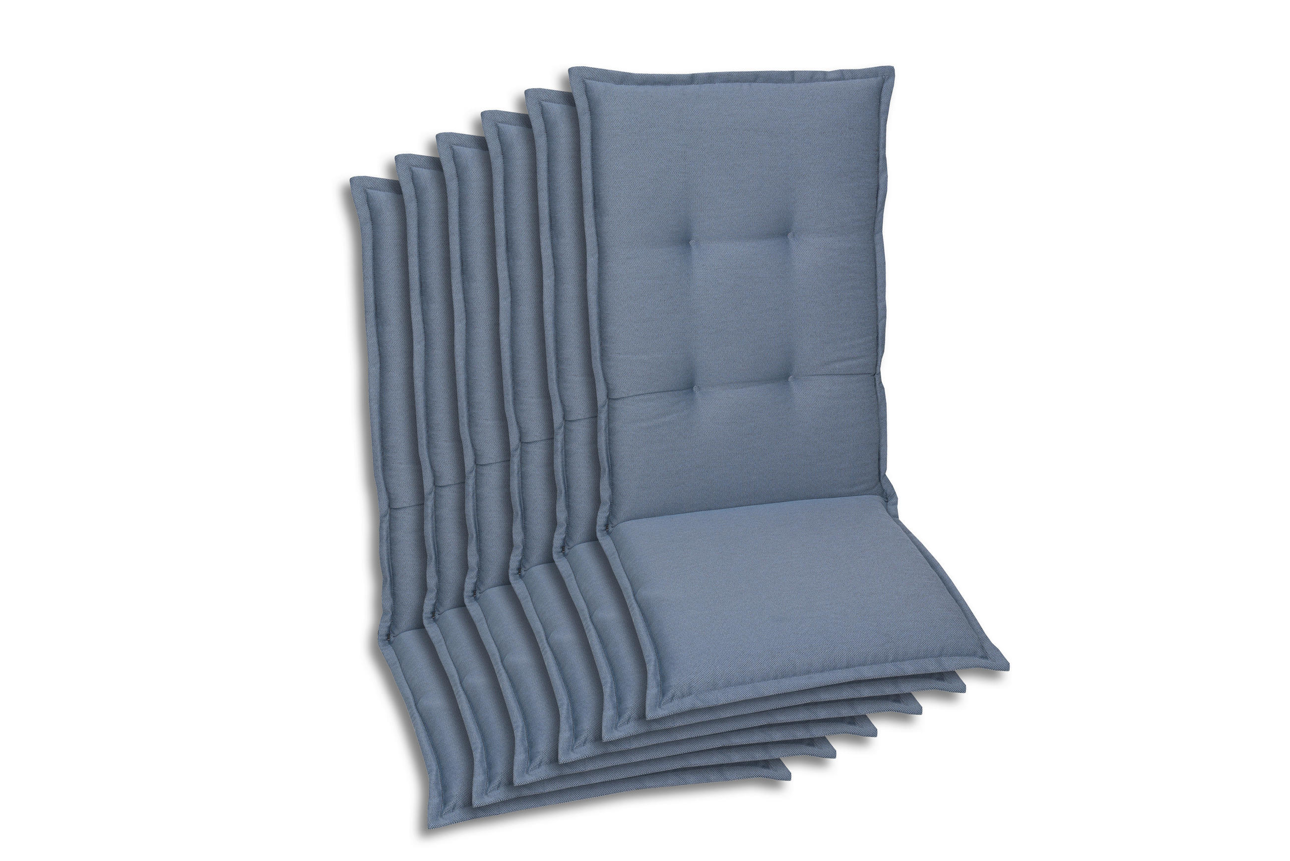 SESSELAUFLAGENSET Uni  - Blau, Basics, Textil (50/7/120cm)