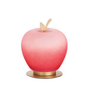 LED-TISCHLEUCHTE 14/17 cm   - Rot/Messingfarben, Design, Glas/Metall (14/17cm) - Fabas Luce