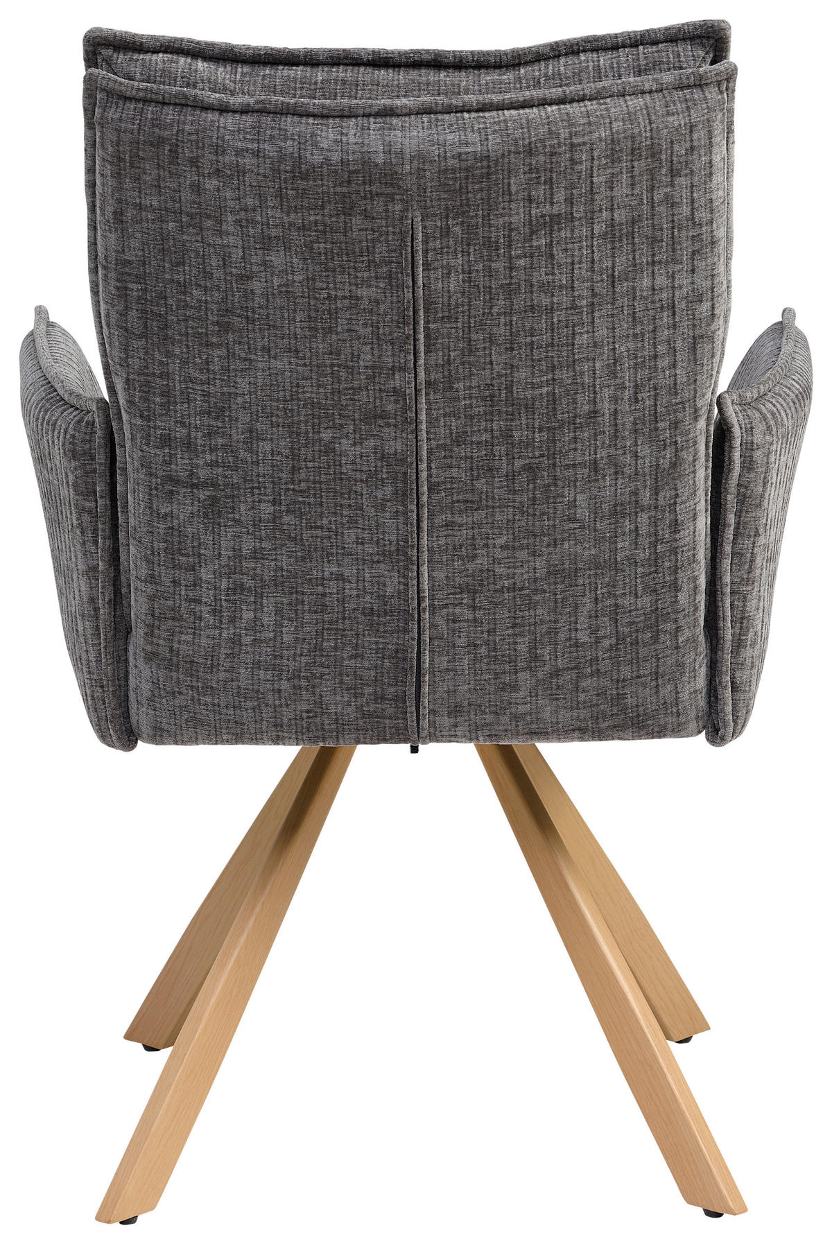 ARMLEHNSTUHL  in Leinenoptik  - Eichefarben/Grau, LIFESTYLE, Holz/Textil (63/91/64cm) - MID.YOU