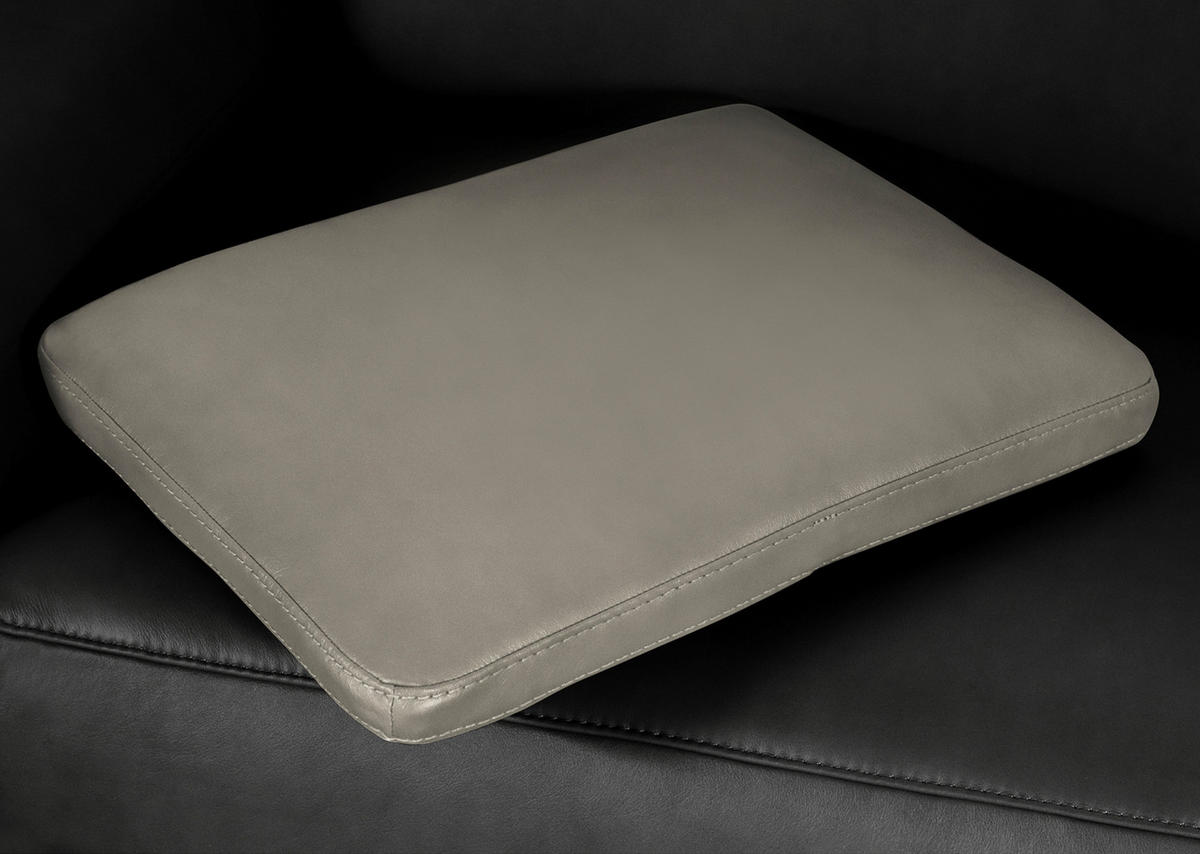 ZIERKISSEN SPRING  - Grau, Design, Leder (52/42/7cm) - Livetastic