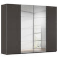 SCHWEBETÜRENSCHRANK 271/235/68 cm 4-türig Graphitfarben  - Chromfarben/Graphitfarben, Design, Holzwerkstoff/Metall (271/235/68cm) - Novel