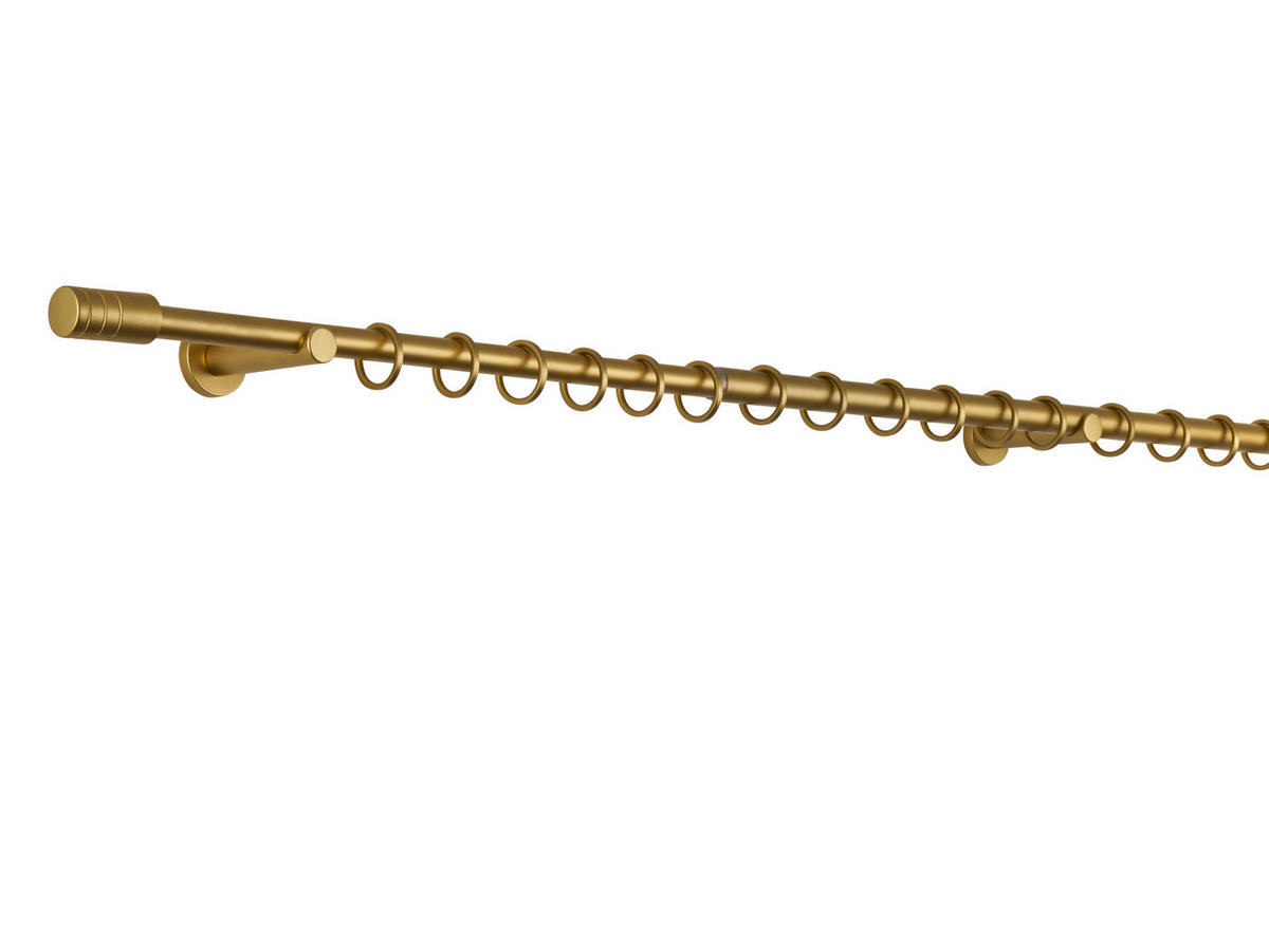VORHANGSTANGENSET  120 cm  - Goldbraun, Basics, Metall (120cm)
