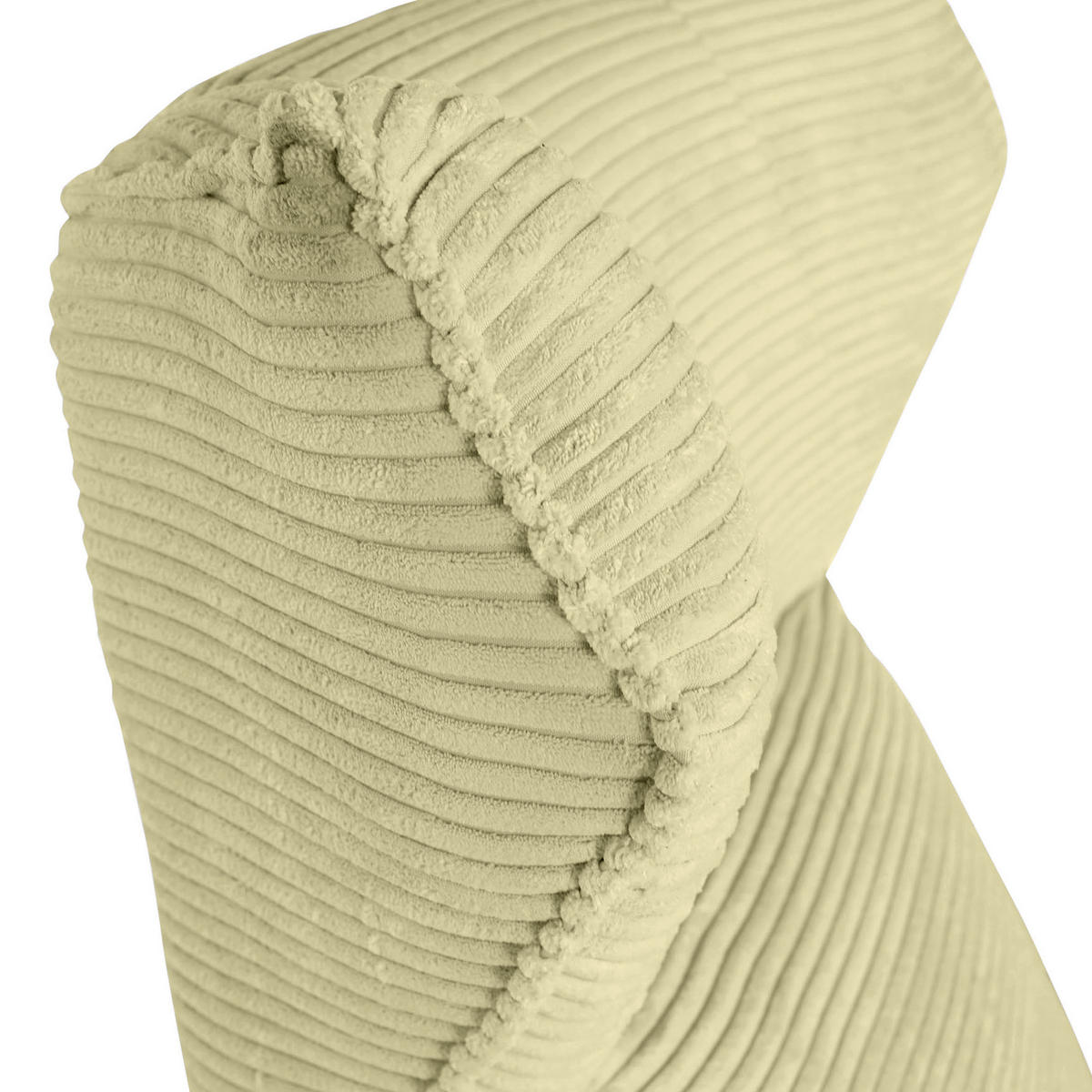 OHRENSESSEL in Cord Hellgrün  - Schwarz/Hellgrün, KONVENTIONELL, Textil/Metall (83/110/92cm) - MID.YOU