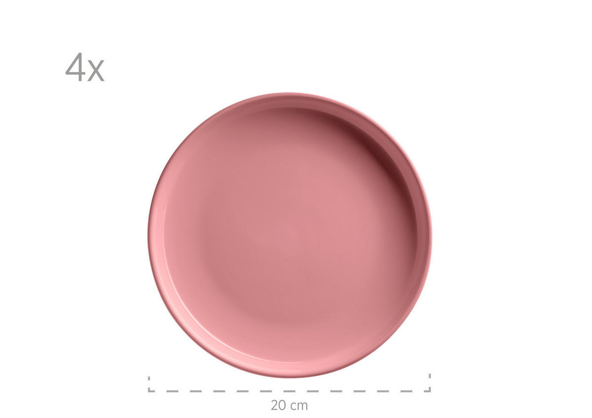 KOMBISERVICE Alenia 16-teilig  - Rosa, Basics, Keramik - Mäser
