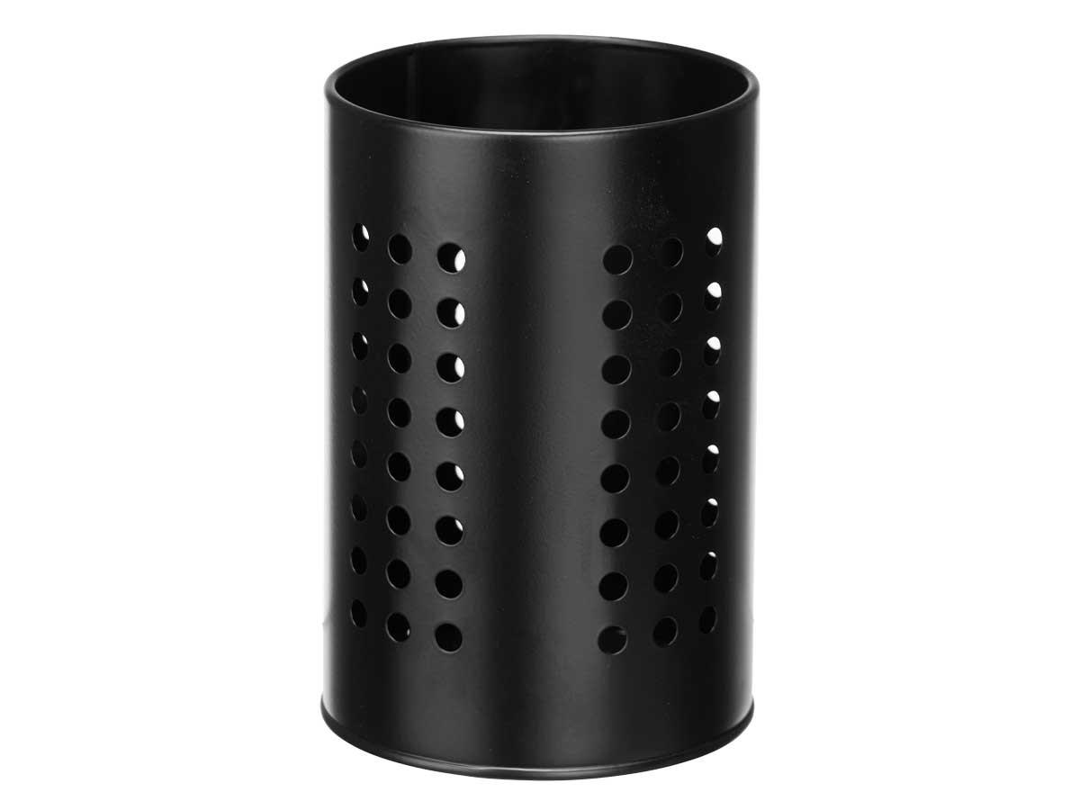 DRŽAČ ZA POTREPŠTINE - crna, Osnovno, metal (12/12/18cm)