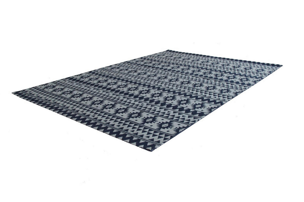 Covor Cu Țesătură Plată  - albastru, Basics, textil (80/150cm) - Kayoom